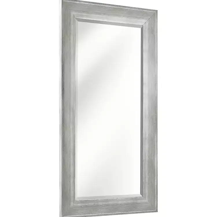 Full Length & Floor Mirrors-Kirklands Home White Driftwood Framed Leaner Mirror