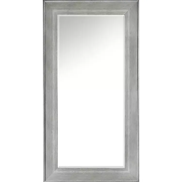 Full Length & Floor Mirrors-Kirklands Home White Driftwood Framed Leaner Mirror