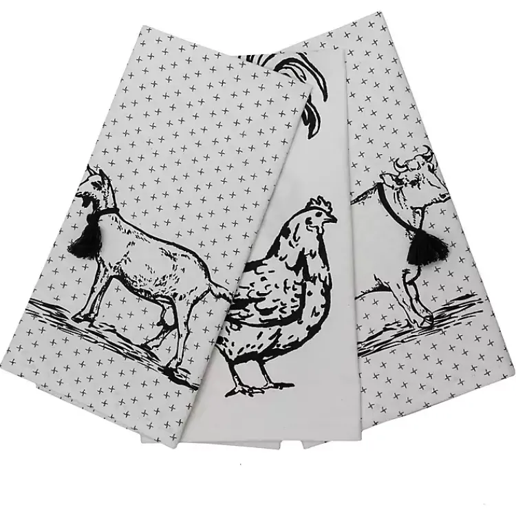Kitchen Accessories-Kirklands Home Portrait Farm Animals Kitchen Towels, Set of 3