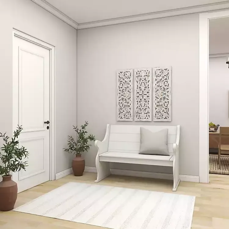 Wall Plaques-Kirklands Home Weathered Gray Wood Panel Wall Plaques, Set of 3