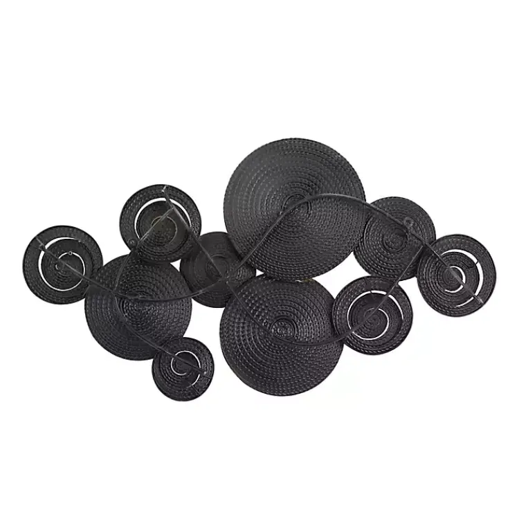 Wall Plaques-Kirklands Home Gold and White Round Layered Plates Wall Sculpture