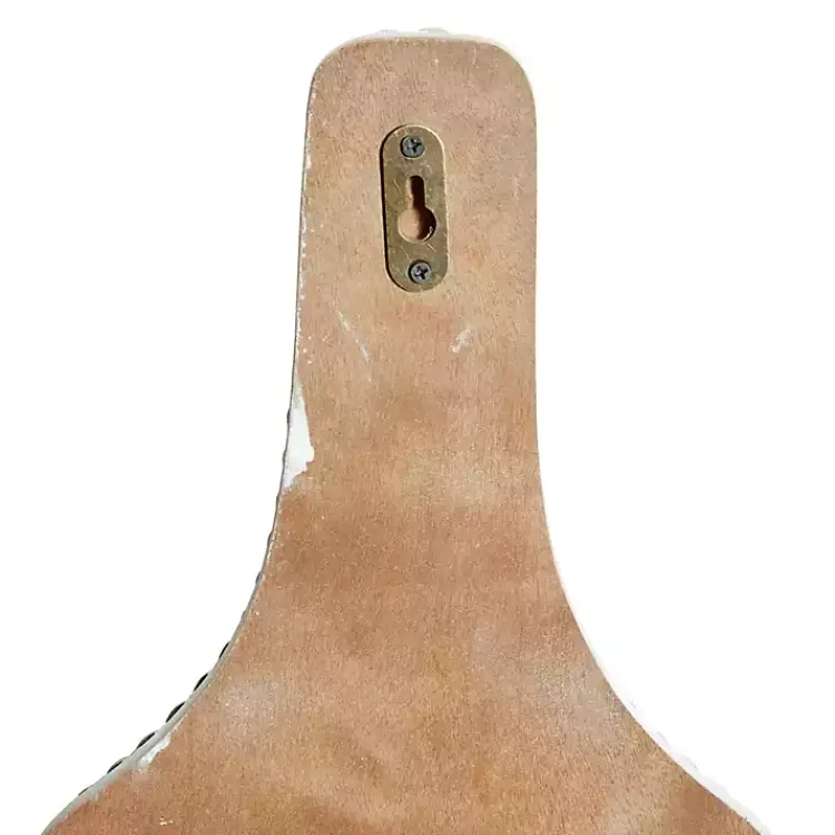 Wall Storage-Kirklands Home Brown Wood Bottle Frame Metal Bracket Wine Holder