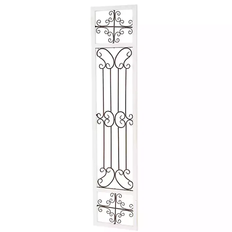 Wall Plaques-Kirklands Home Gray Angelic Scrollwork Panel Wall Plaque