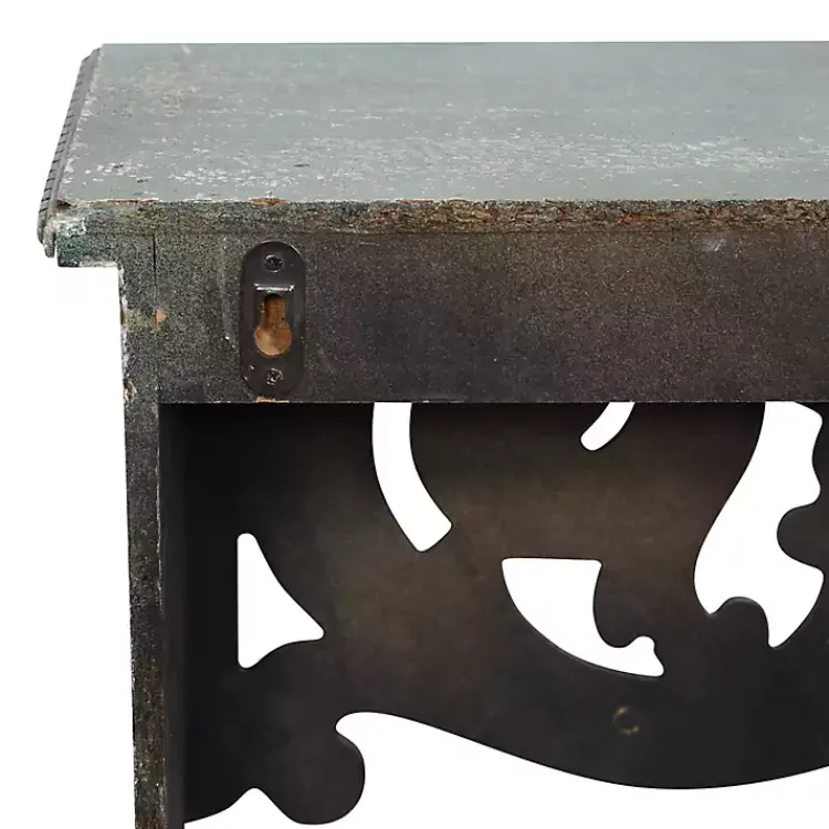 Shelves-Kirklands Home Distressed White Carved Wood Wall Shelf