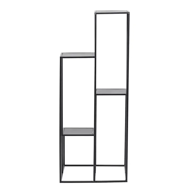 Planters-Kirklands Home Square Iron Frame 4-Tier Plant Stand Black