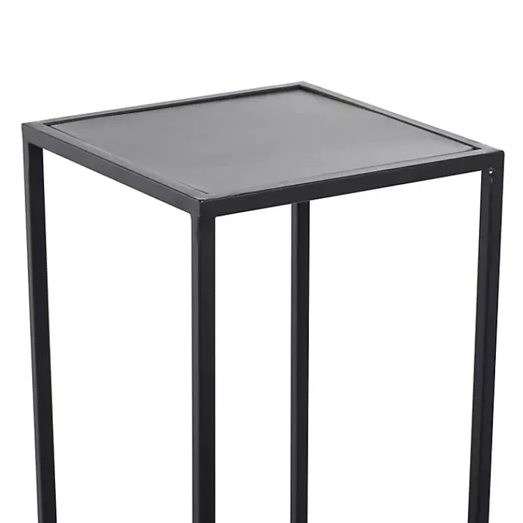 Planters-Kirklands Home Square Iron Frame 4-Tier Plant Stand Black