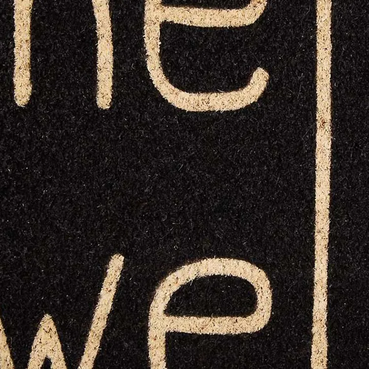 Doormats-Kirklands Home Black Hello Welcome Doormat
