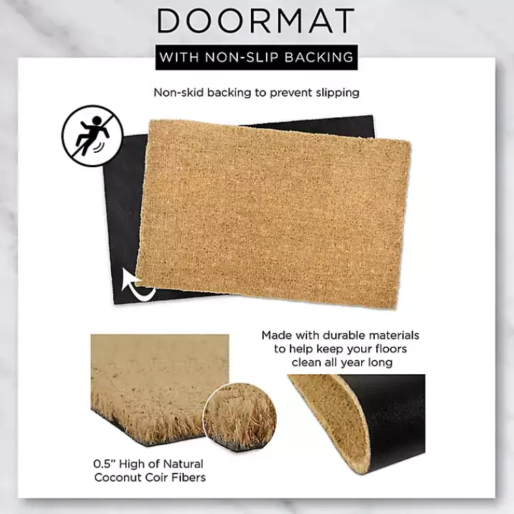 Doormats-Kirklands Home Black Hello Welcome Doormat