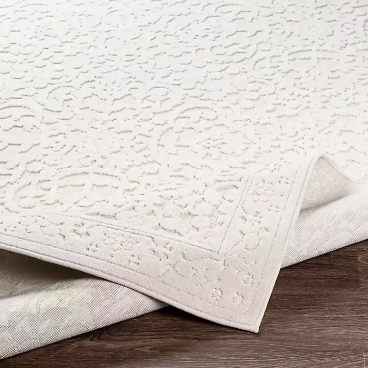 Area Rugs-Kirklands Home Ivory Botanical Bohemian Area Rug, 8x10 White