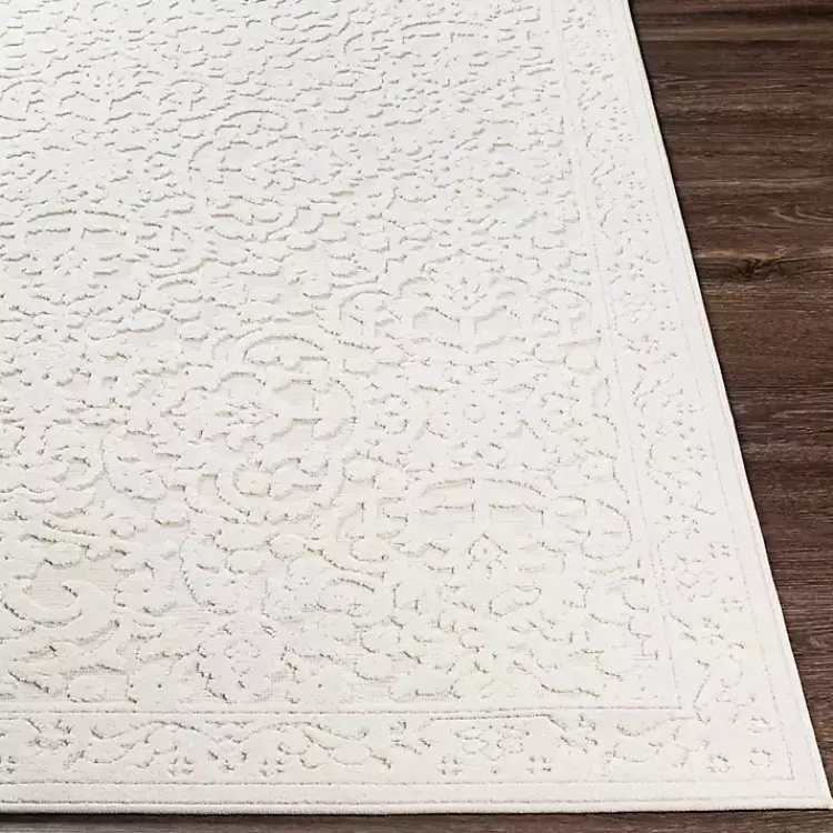 Area Rugs-Kirklands Home Ivory Botanical Bohemian Area Rug, 8x10 White