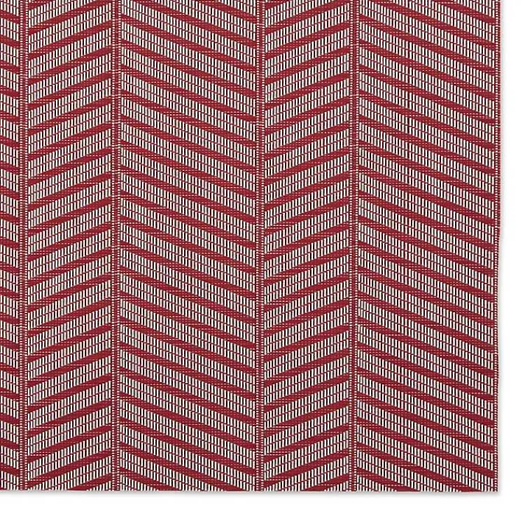 Table Linens-Kirklands Home Textu Twill Weave Placemats, Set of 6 Red