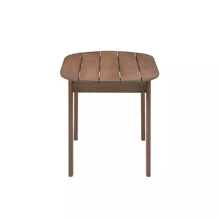 Outdoor Tables-Kirklands Home Acorn Acacia Wood Oval Adirondack Coffee Table Brown