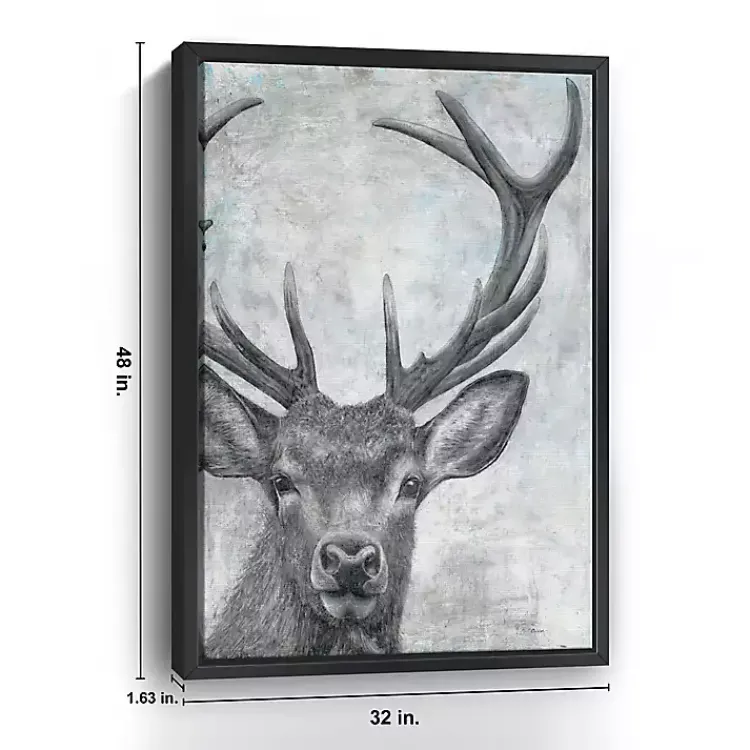 Canvas Art-Kirklands Home Portrait of a Deer Framed Giclee Canvas Art Print
