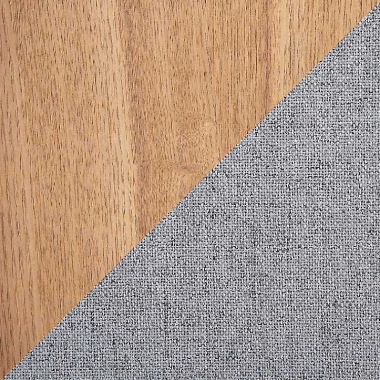 Benches & Ottomans-Kirklands Home Upholstered Ottomans with Tray Tops, Set of 2 Gray