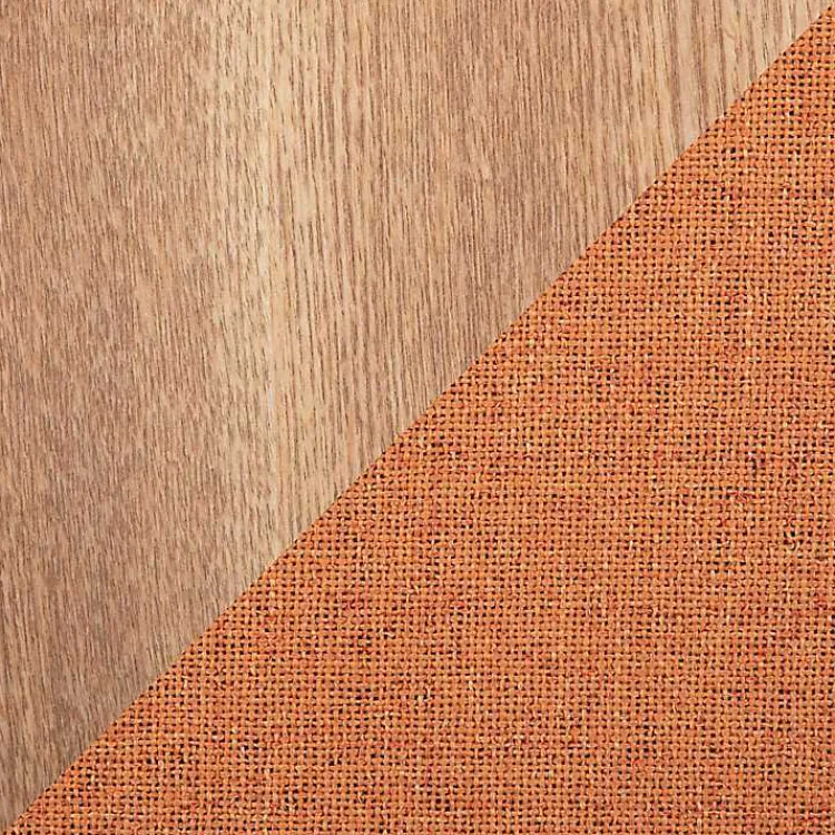 Benches & Ottomans-Kirklands Home Rust Upholstered Ottomans with Tray Tops, Set of 2 Orange