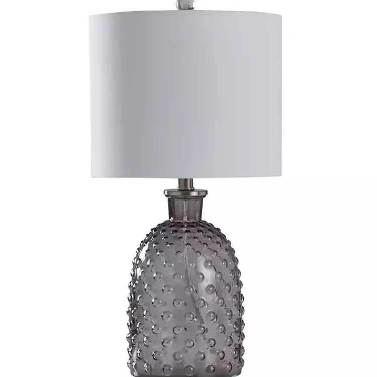 Table Lamps-Kirklands Home Tinted Glass Jar Table Lamp Gray