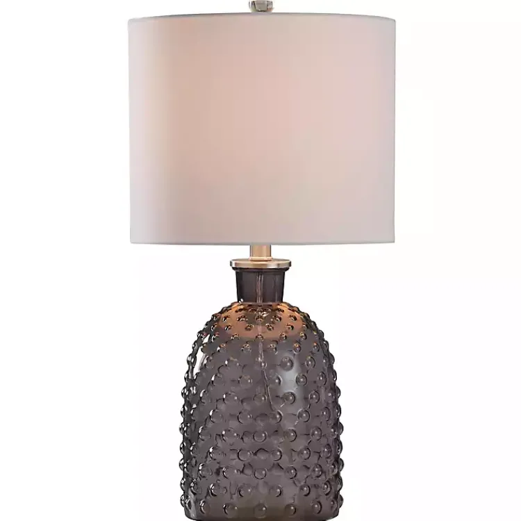 Table Lamps-Kirklands Home Tinted Glass Jar Table Lamp Gray