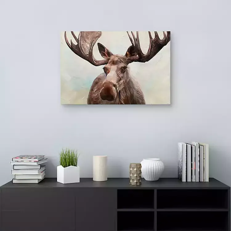 Canvas Art-Kirklands Home Artful Moose Canvas Art Print Brown