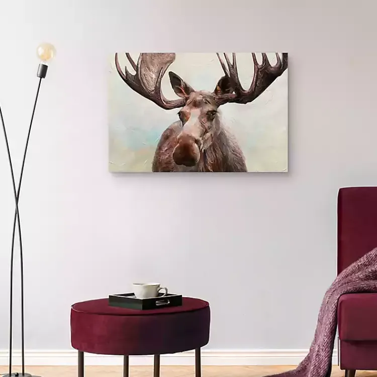 Canvas Art-Kirklands Home Artful Moose Canvas Art Print Brown