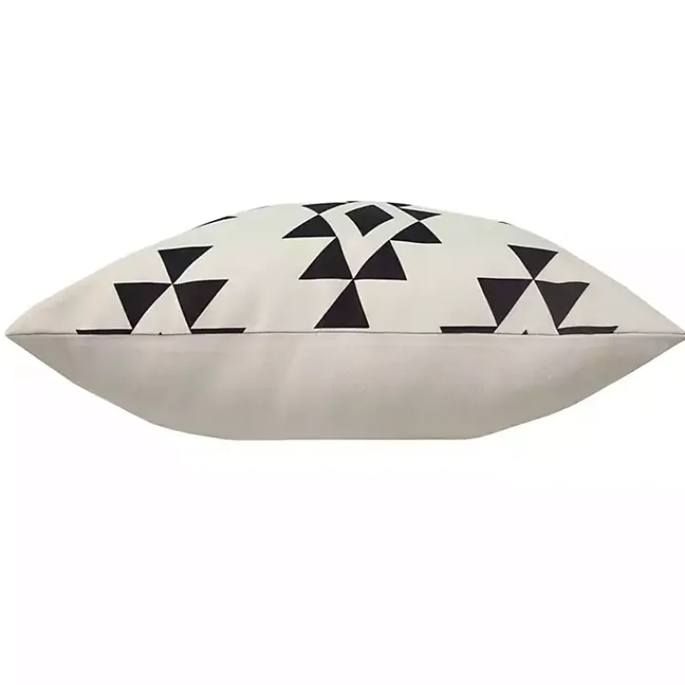 Outdoor Cushions & Pillows-Kirklands Home Black Southwestern Geometric Outdoor Pillow