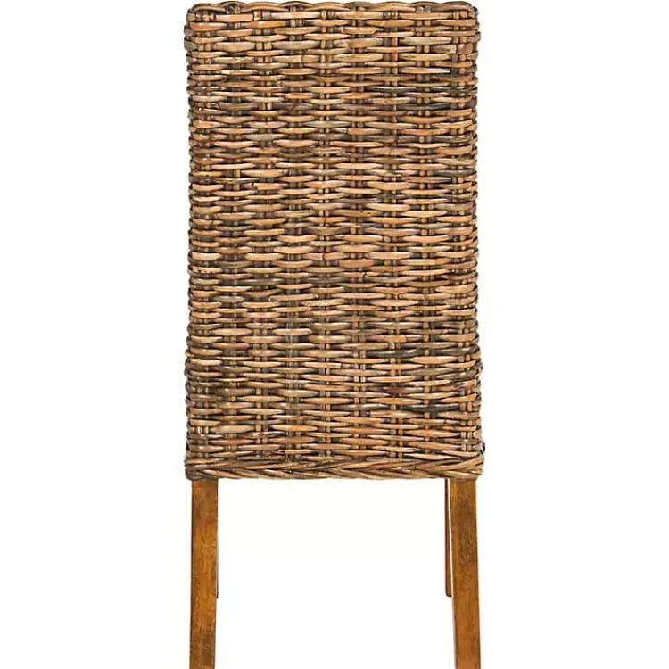 Dining Chairs-Kirklands Home Natural Rattan Wood Woven 2-pc. Dining Chair Set Brown