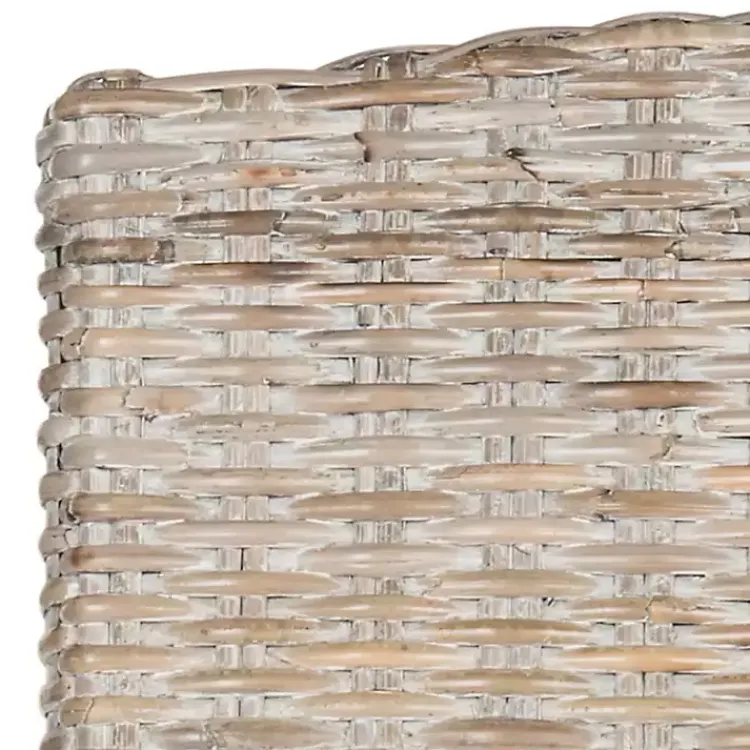 Dining Chairs-Kirklands Home Whitewashed Kubu Rattan Dining Chairs, Set of 2 Ivory