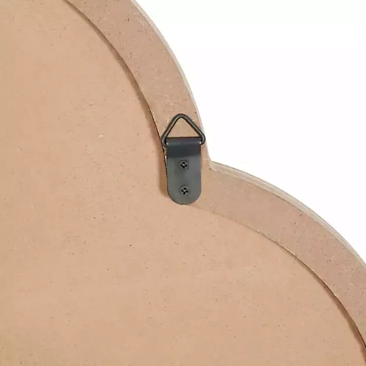 Clocks-Kirklands Home White Wood Scalloped Frame Wall Clock