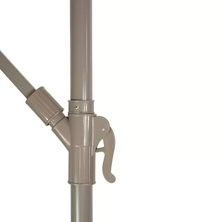 Outdoor Accent Furniture-Kirklands Home Beige Offset Hand Crank Outdoor Umbrella