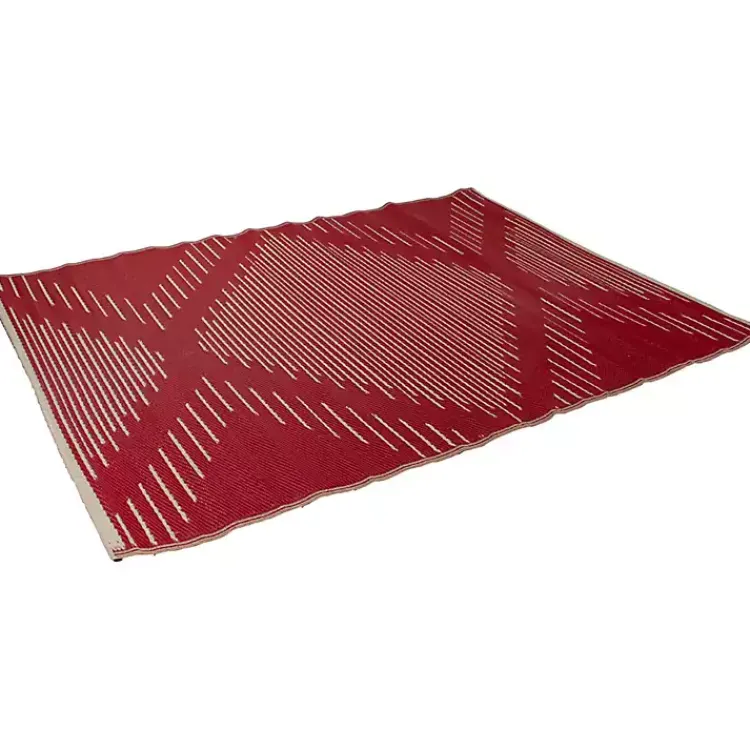 Outdoor Rugs-Kirklands Home Red Primitive Arrow Outdoor Area Rug, 4x6