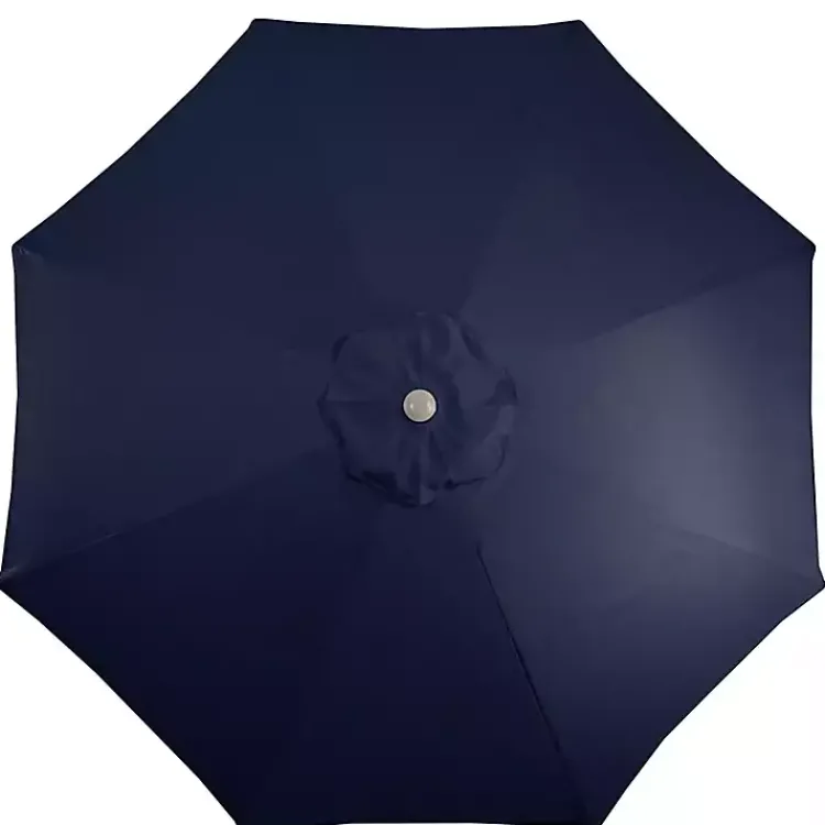Outdoor Accent Furniture-Kirklands Home Dark Navy Tilt Hand Crank Outdoor Umbrella