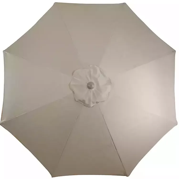 Outdoor Accent Furniture-Kirklands Home Taupe Tilt Hand Crank Outdoor Umbrella