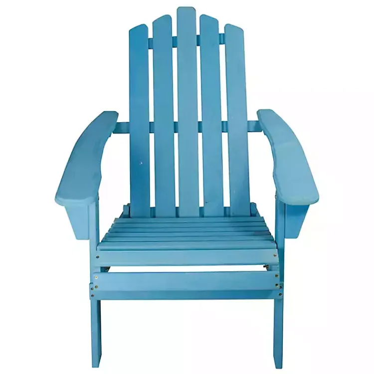 Outdoor Seating-Kirklands Home Ocean Outdoor Folding Adirondack Chair Blue