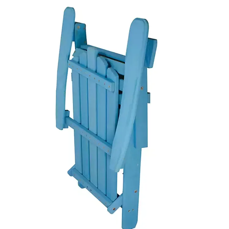 Outdoor Seating-Kirklands Home Ocean Outdoor Folding Adirondack Chair Blue