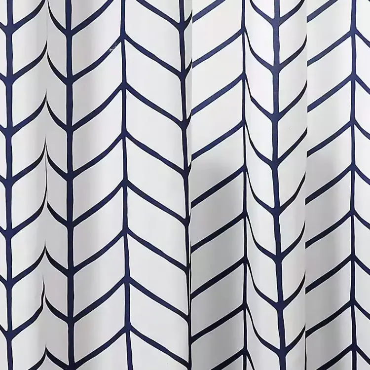 Curtains & Drapes-Kirklands Home Navy Chevron 2-pc. Panel Curtain Set, 84 in.