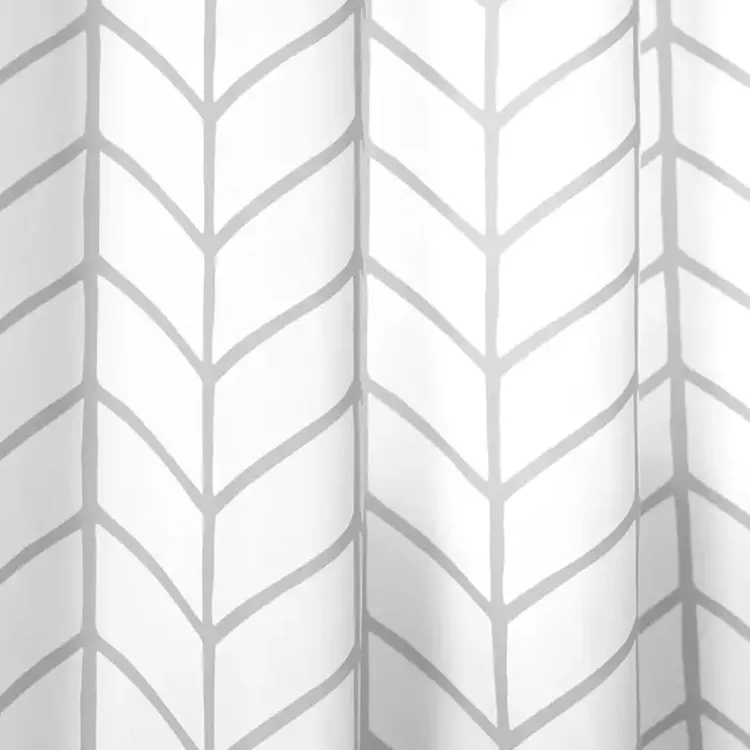 Curtains & Drapes-Kirklands Home Chevron 2-pc. Curtain Panel Set, 84 in. Gray
