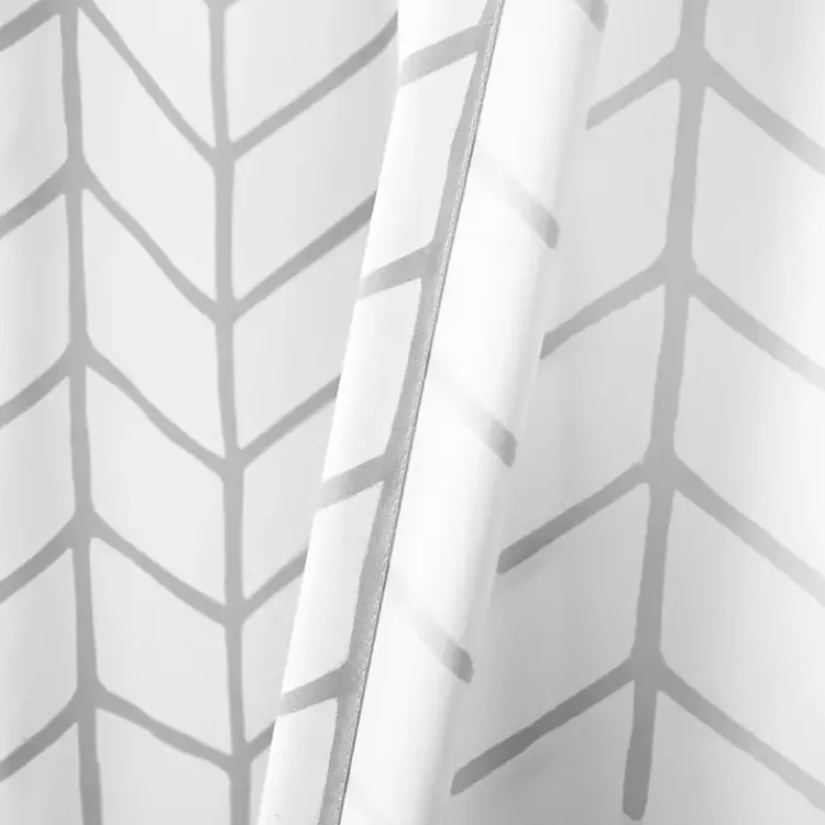 Curtains & Drapes-Kirklands Home Chevron 2-pc. Curtain Panel Set, 84 in. Gray