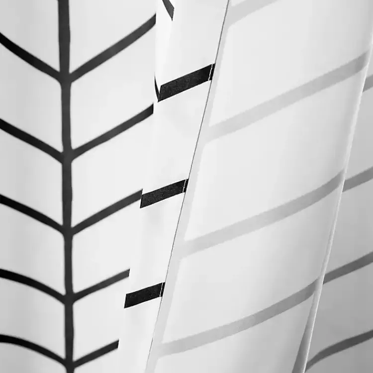 Curtains & Drapes-Kirklands Home Chevron 2-pc. Curtain Panel Set, 84 in. Black