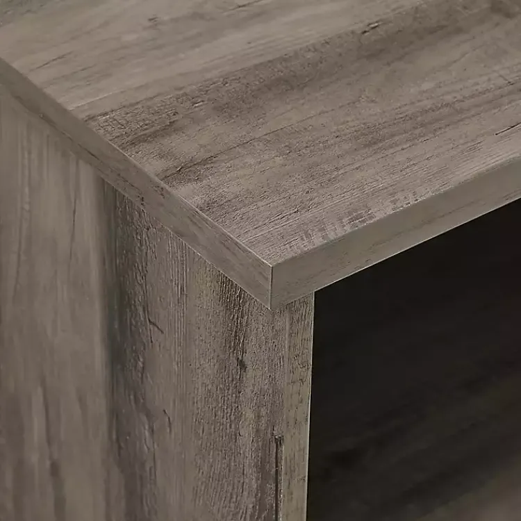 Tv Stands & Media Consoles-Kirklands Home wash Wood Helix Open Shelf TV Stand Gray