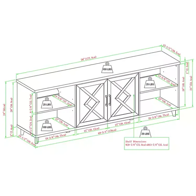 Tv Stands & Media Consoles-Kirklands Home wash Wood Helix Open Shelf TV Stand Gray