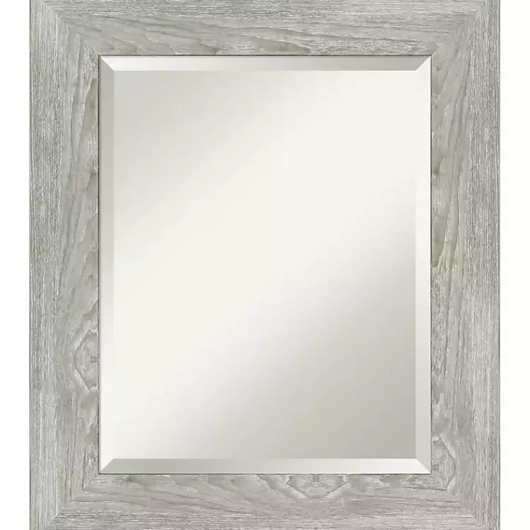 Decorative Mirrors-Kirklands Home Dove Gray Scoop Frame Beveled Mirror, 22x26 in.