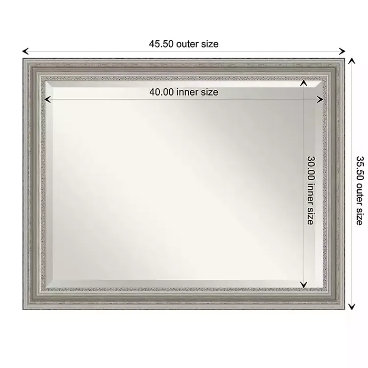 Decorative Mirrors-Kirklands Home Silver Patina Scallop Framed Mirror, 35x45 in.