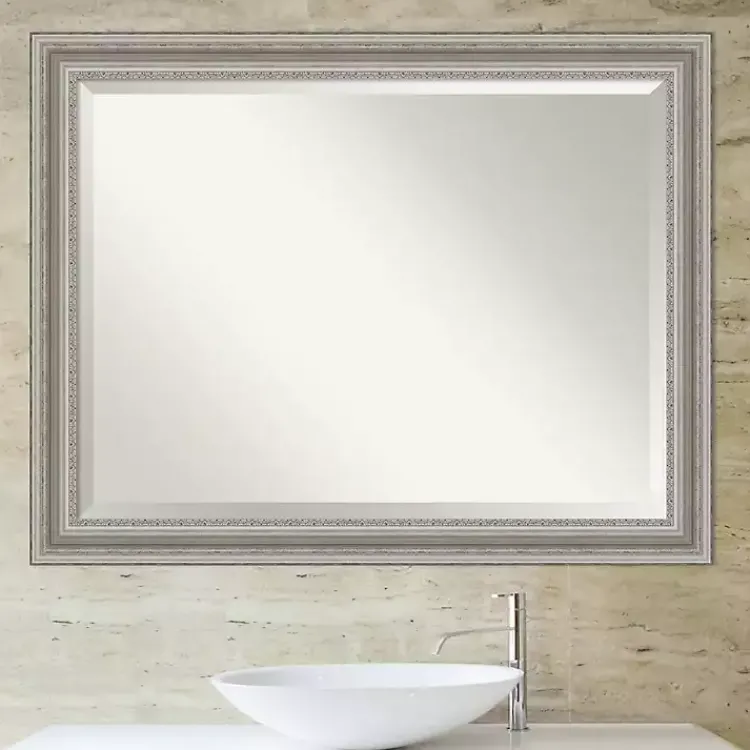 Decorative Mirrors-Kirklands Home Silver Patina Scallop Framed Mirror, 35x45 in.