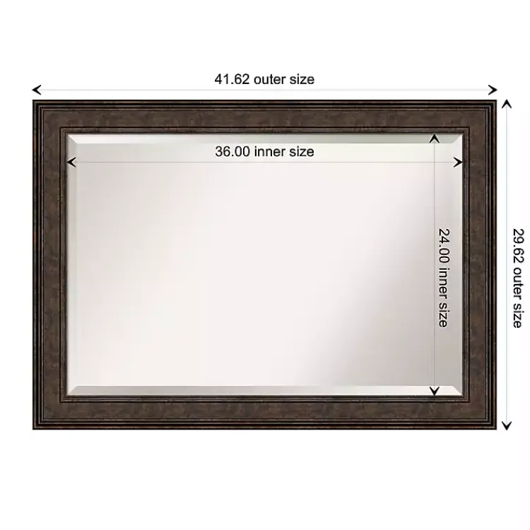 Decorative Mirrors-Kirklands Home Bronze Panel Frame Beveled Mirror