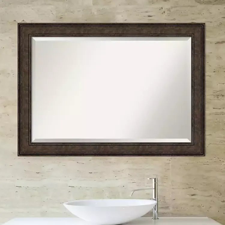 Decorative Mirrors-Kirklands Home Bronze Panel Frame Beveled Mirror