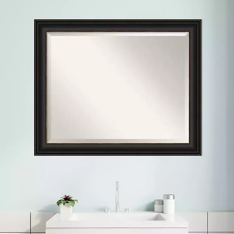 Decorative Mirrors-Kirklands Home Espresso Bronze Frame Beveled Mirror