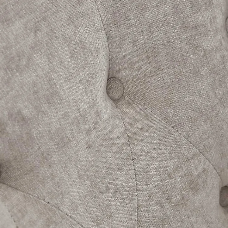 Accent Chairs-Kirklands Home Gayla Taupe Button Tufted Swivel Accent Chair Gray