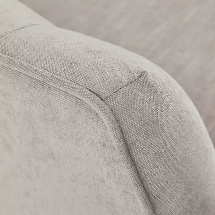 Accent Chairs-Kirklands Home Gayla Taupe Button Tufted Swivel Accent Chair Gray