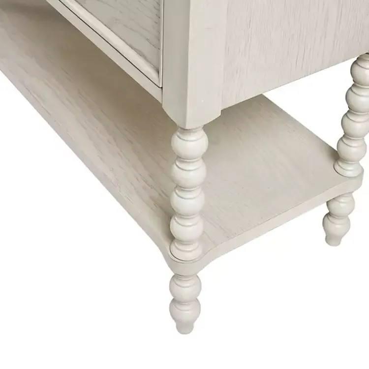 Cabinets & Sideboards-Kirklands Home Wood Turned Legs 2-Drawer Chest White