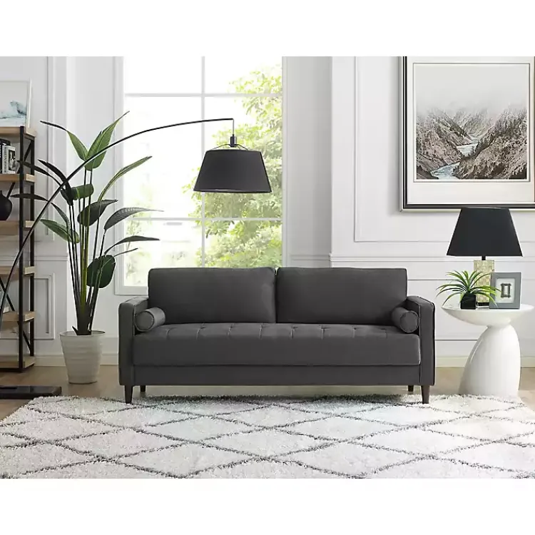 Sofas & Loveseats-Kirklands Home Heather Chelsea Modern Sofa Gray