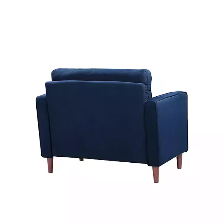 Accent Chairs-Kirklands Home Navy Chelsea Modern Accent Chair Blue